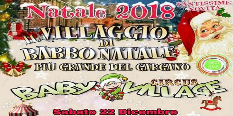 DOMANI RITORNA “IL VILLAGGIO DI BABBO NATALE 2018”