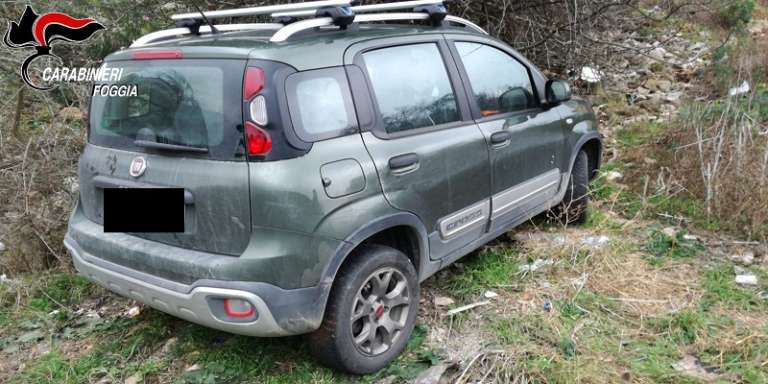 A SAN NICANDRO I CARABINIERI RITROVANO AUTO APPENA RUBATA AD UN PENSIONATO