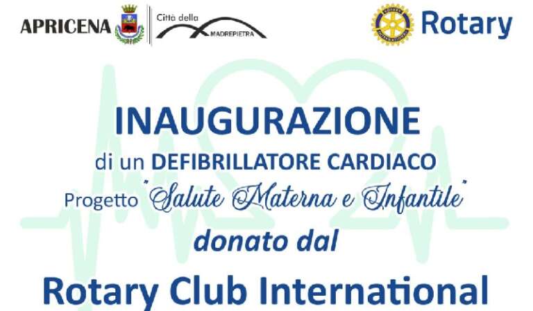 APRICENA, INAUGURAZIONE DI UN DEFIBRILLATORE CARDIACO