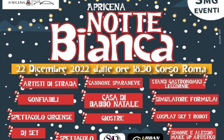 NOTTE BIANCA E VILLAGGIO DI BABBO NATALE AD APRICENA