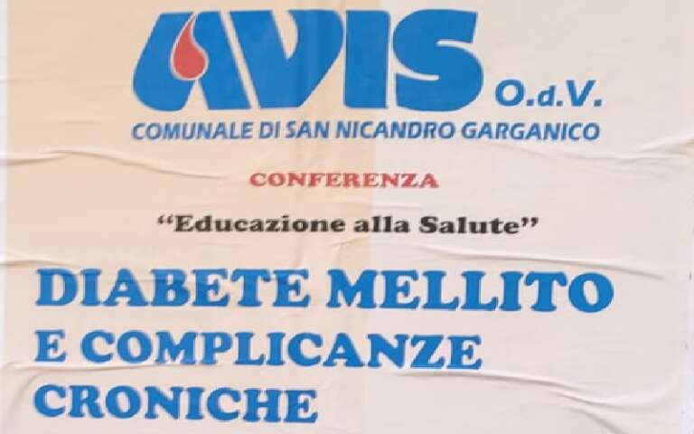 ALL’AVIS DI SAN NICANDRO SI PARLA DEL DIABETE MELLITO E COMPLICANZE CRONICHE