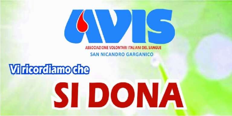 AVIS SAN NICANDRO, DONAZIONE SANGUE