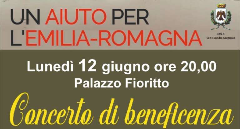 SAN NICANDRO, UN AIUTO PER L’EMILIA ROMAGNA: CONCERTO DI BENEFICENZA