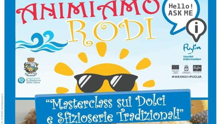 RODI GARGANICO, MASTERCLASS SUI DOLCI E SULLE SFIZIOSERIE TRADIZIONALI