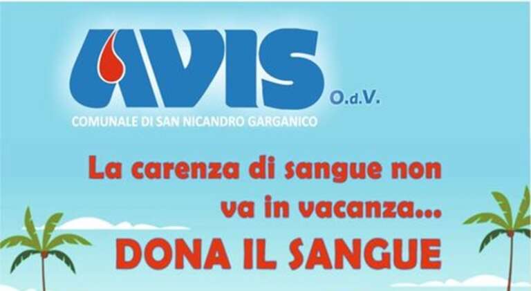 SAN NICANDRO, AVIS DONAZIONE SANGUE