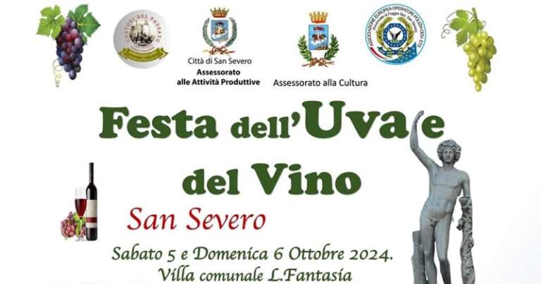 A SAN SEVERO LA FESTA DELL’UVA E DEL VINO