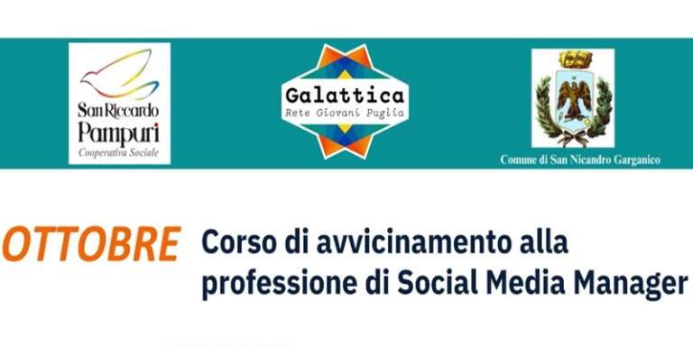 SAN NICANDRO, CORSO DI AVVICINAMENTO ALLA PROFESSIONE DI SOCIAL MEDIA MANAGER