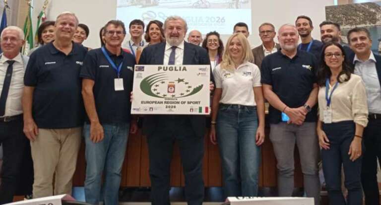 LA PUGLIA SARA’ REGIONE EUROPEA DELLO SPORT 2026