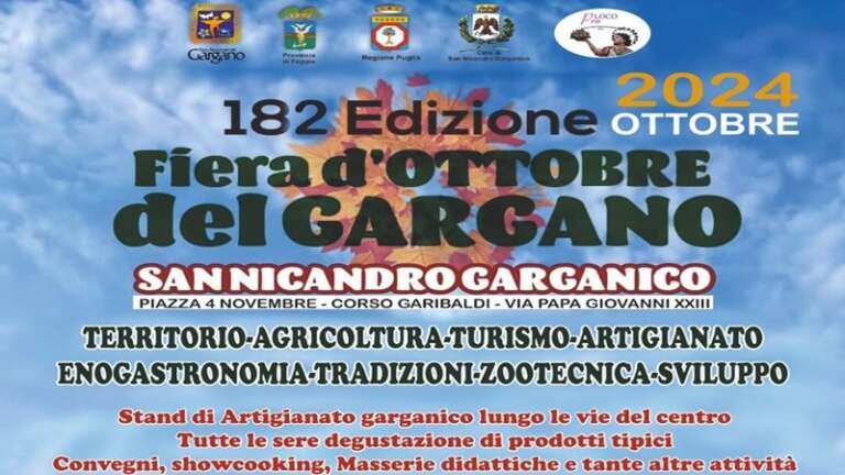 182^ FIERA D’OTTOBRE DEL GARGANO: A BREVE IL PROGRAMMA