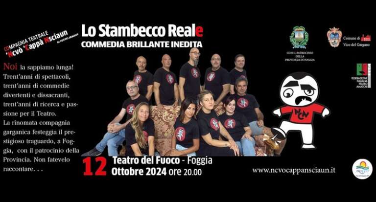 VICO. L’ASSOCIAZIONE TEATRALE FESTEGGERA’ IL TRENTENNALE AL TEATRO DE FUOCO A FOGGIA